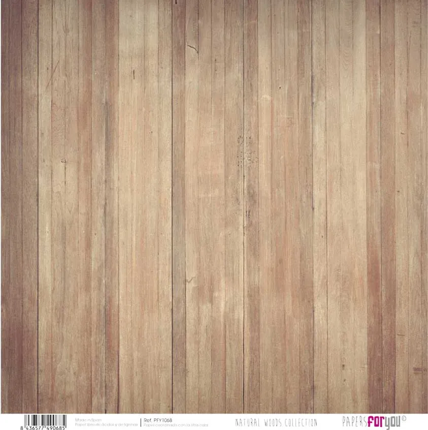 Set 12 Papeles Scrap Natural Woods 30x30 Papers For You