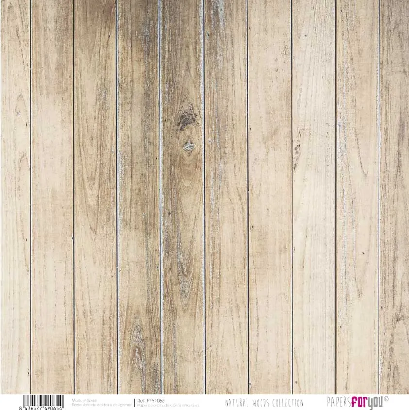 Set 12 Papeles Scrap Natural Woods 30x30 Papers For You