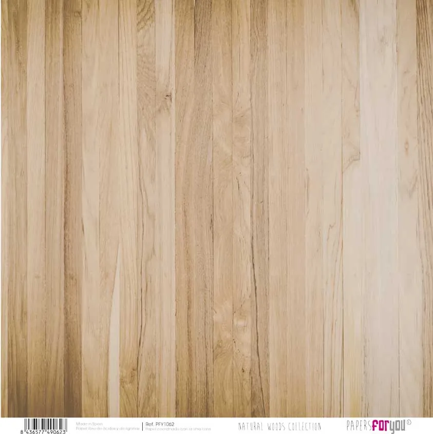Set 12 Papeles Scrap Natural Woods 30x30 Papers For You