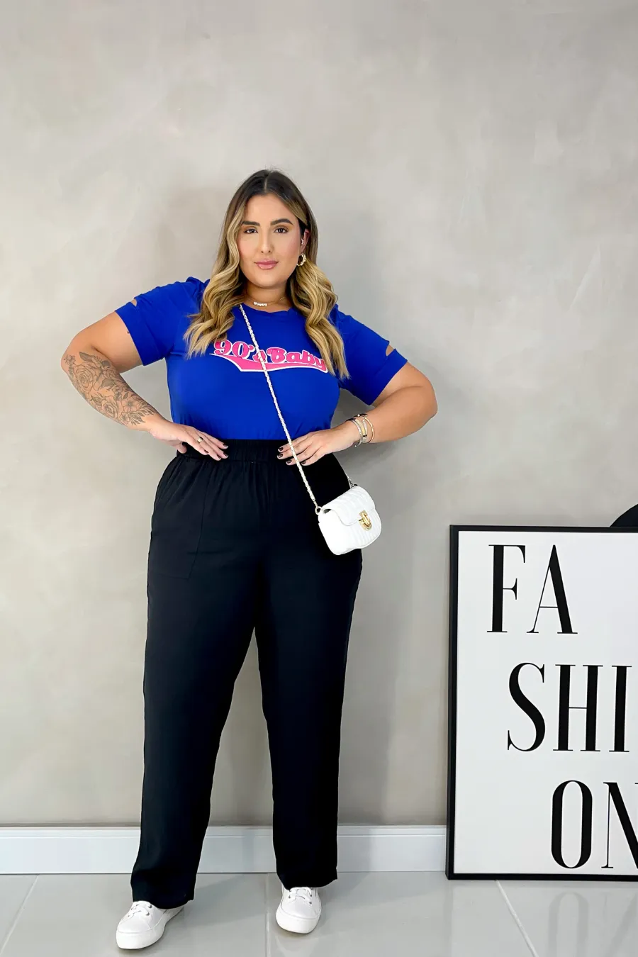 T-Shirt Plus Size Silk 90`s Baby