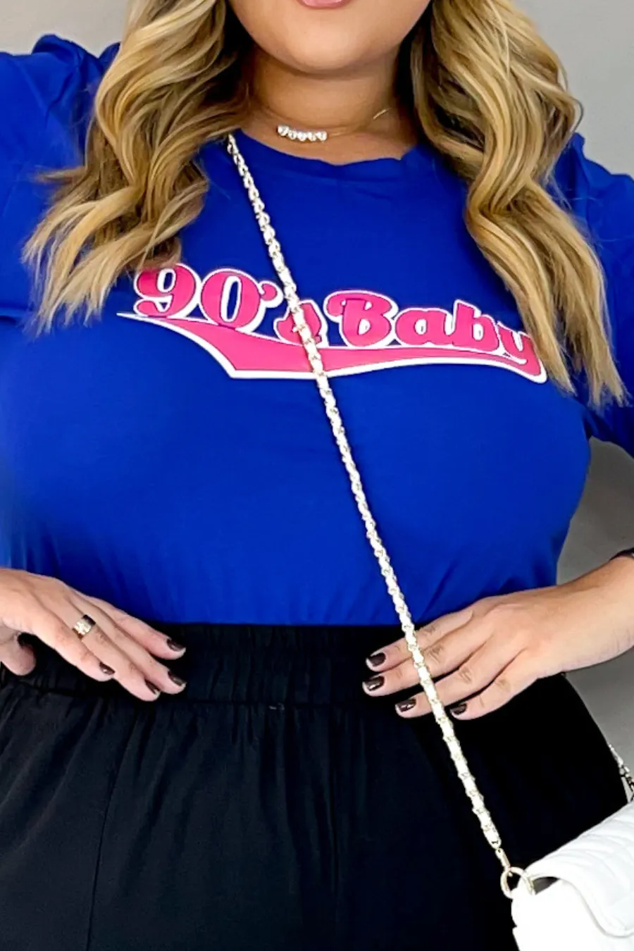 T-Shirt Plus Size Silk 90`s Baby
