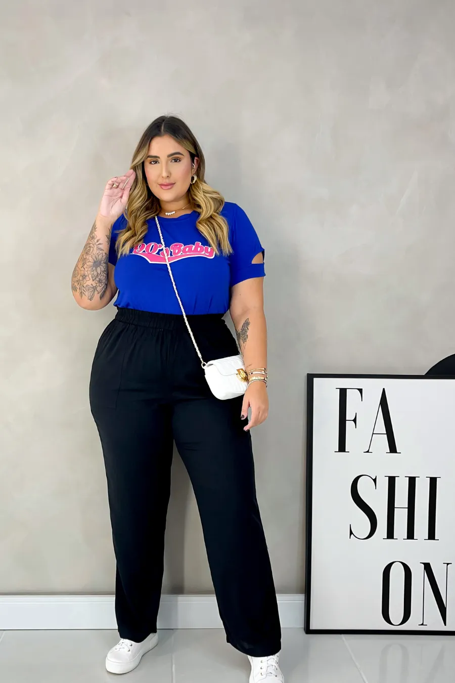 T-Shirt Plus Size Silk 90`s Baby