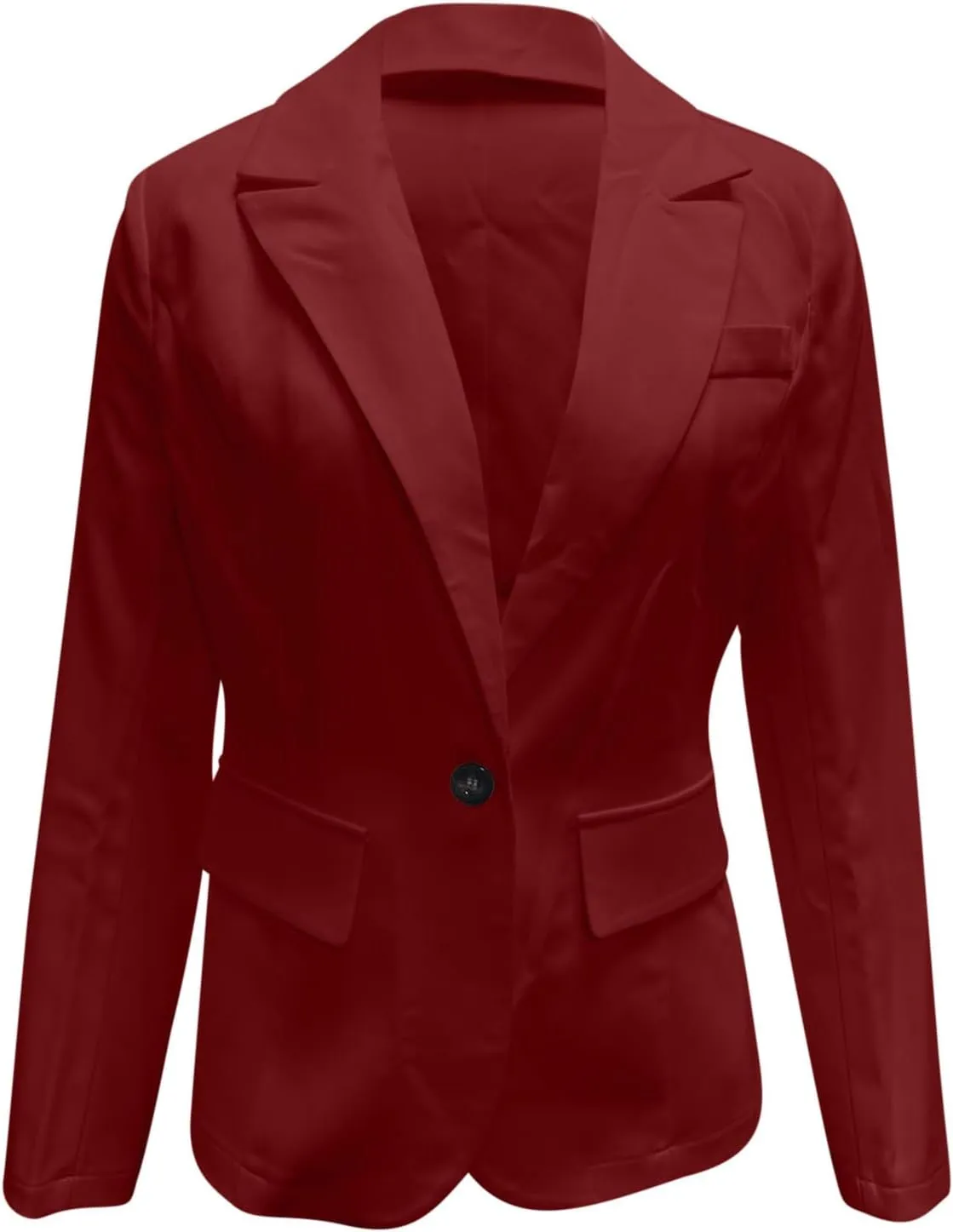 Women Business Casual Blazer With Lined,Professional Work Suit Jacket With PocketsLong Sleeve Button Open Front