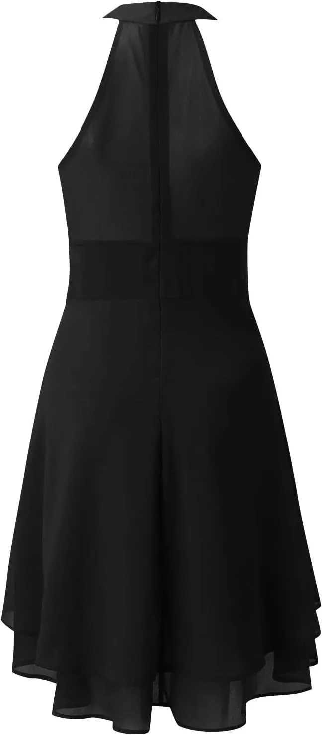 Women's Cocktail Dresses Sexy Elegant Trendy Solid Color Cold Shoulder Prom Party Midi Dress, S-5XL